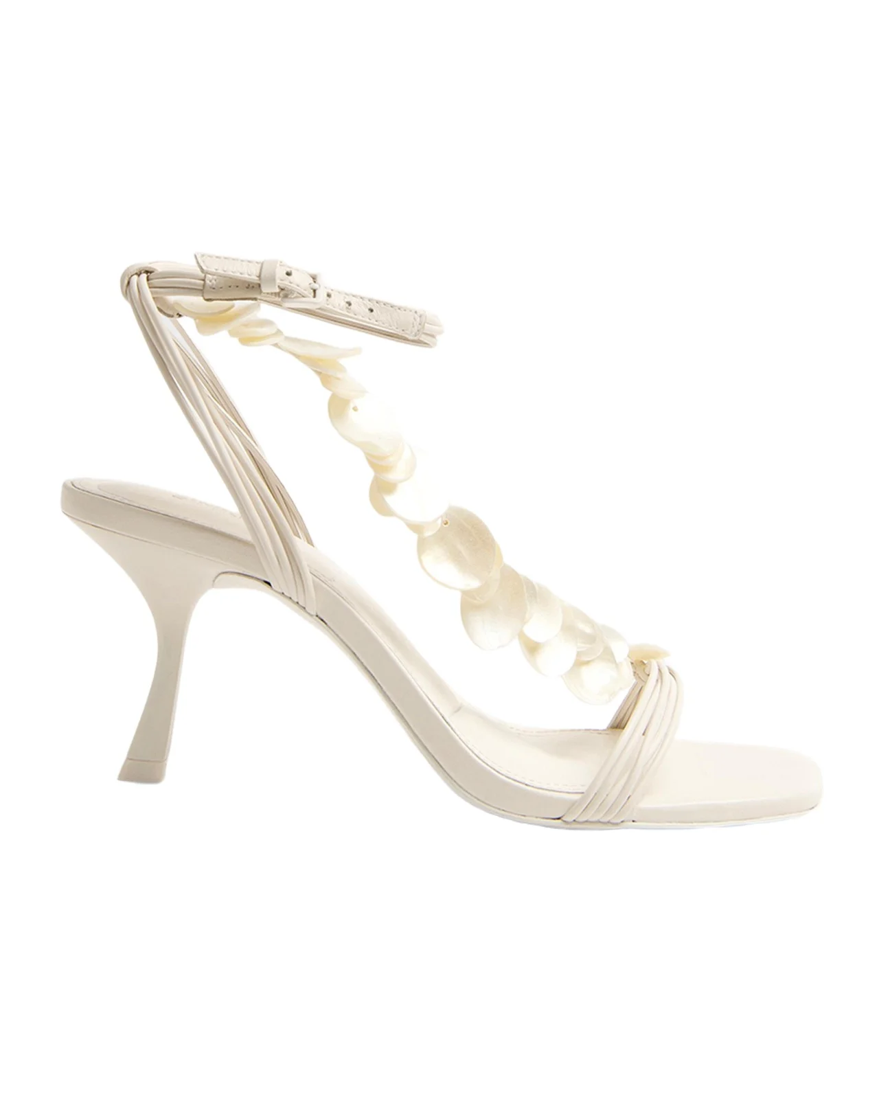Elin Shell Leather Ankle-Strap Sandals Elin Shell Leather Ankle-Strap Sandals