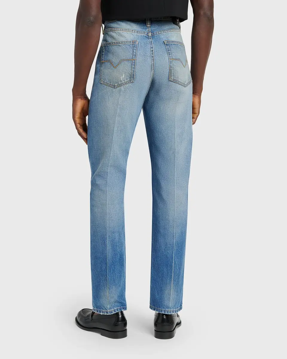 Versace Men's Straight-Leg Denim Jeans | Thumbnail 3 Versace Men's Straight-Leg Denim Jeans | Thumbnail 3