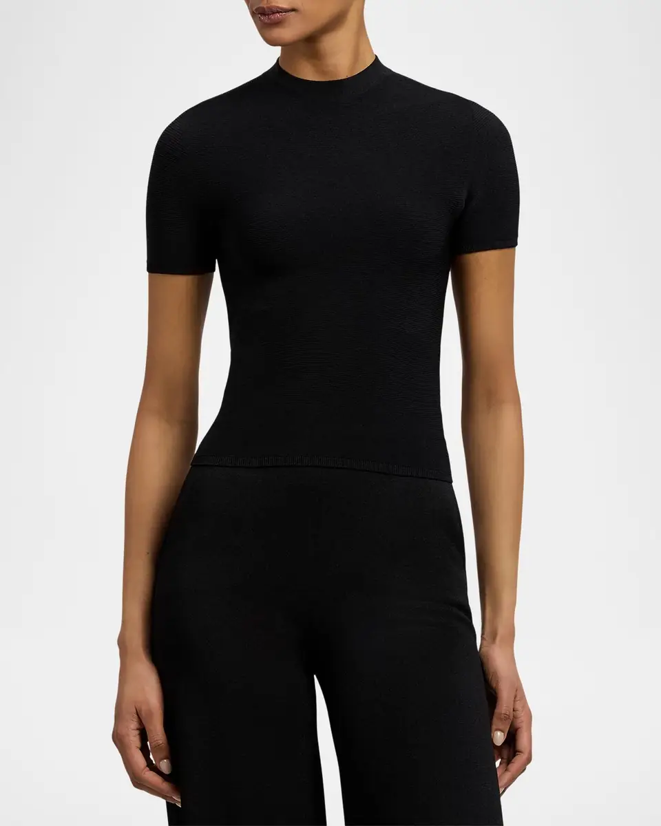Ralph Lauren Collection Stretch Short-Sleeve Sweater | Thumbnail 4