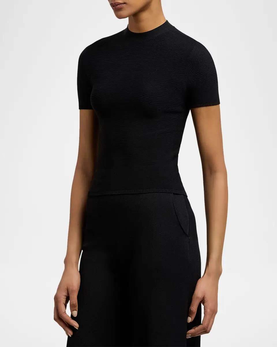 Ralph Lauren Collection Stretch Short-Sleeve Sweater | Thumbnail 5