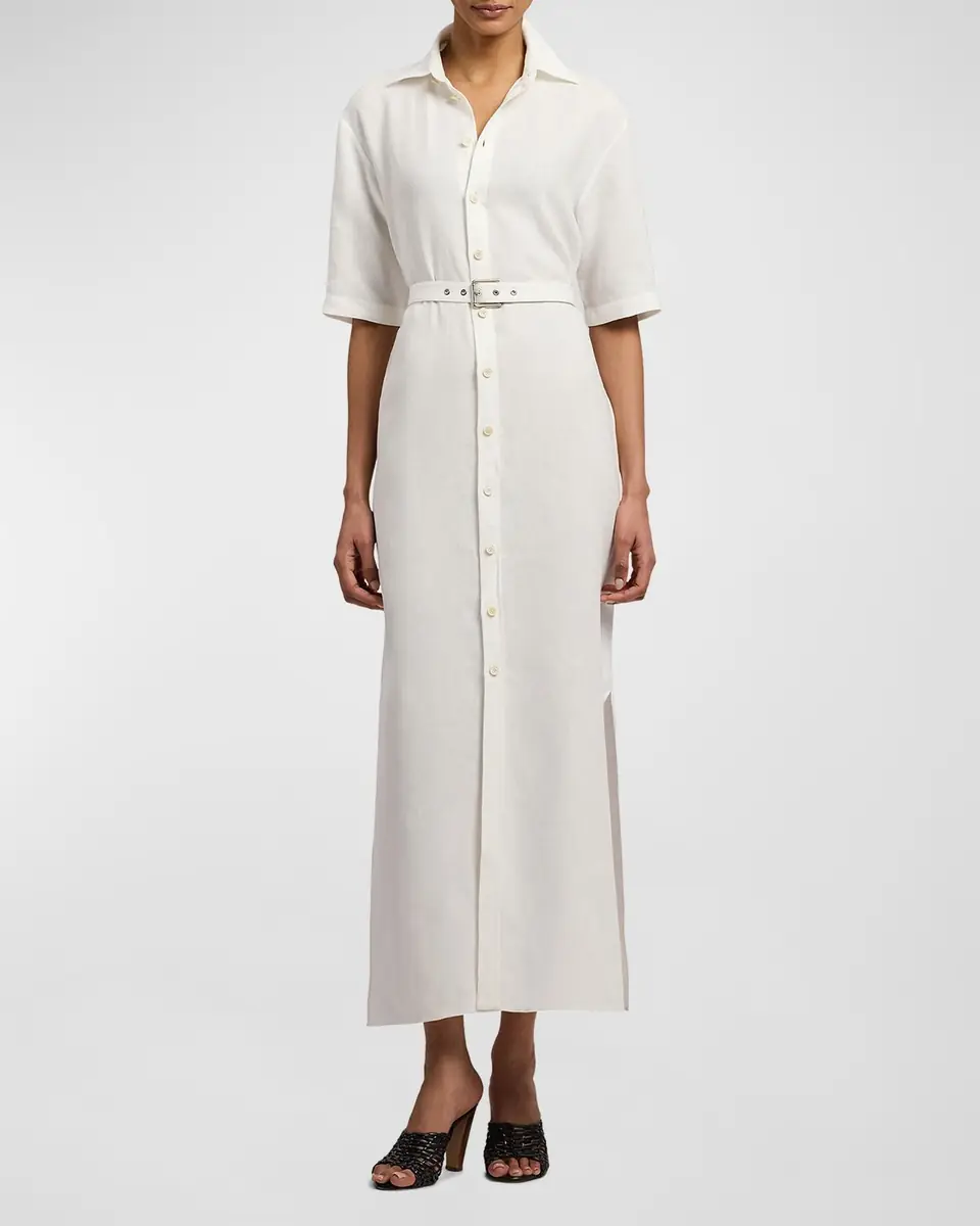 Ralph Lauren Collection Carol Linen Day Dress | Thumbnail 2 Ralph Lauren Collection Carol Linen Day Dress | Thumbnail 2