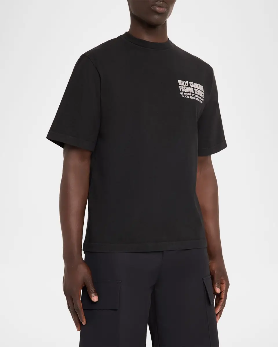 Willy Chavarria Men's Fashion Service Cotton T-Shirt | Thumbnail 4 Willy Chavarria Men's Fashion Service Cotton T-Shirt | Thumbnail 4