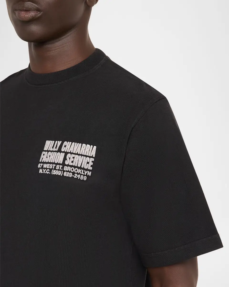 Willy Chavarria Men's Fashion Service Cotton T-Shirt | Thumbnail 5 Willy Chavarria Men's Fashion Service Cotton T-Shirt | Thumbnail 5