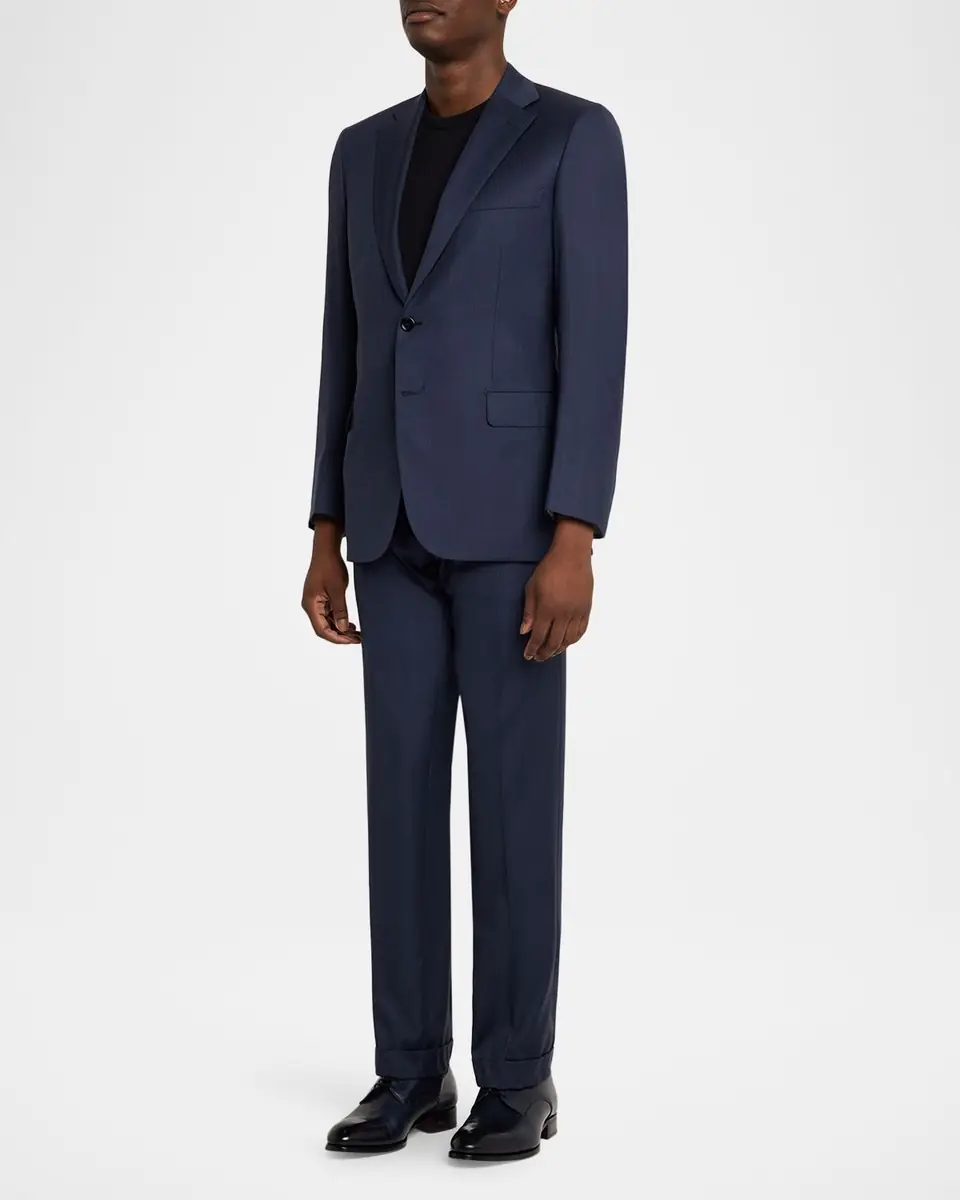 Brioni Men's Wool Micro-Herringbone Two-Piece Suit | Thumbnail 2 Brioni Men's Wool Micro-Herringbone Two-Piece Suit | Thumbnail 2