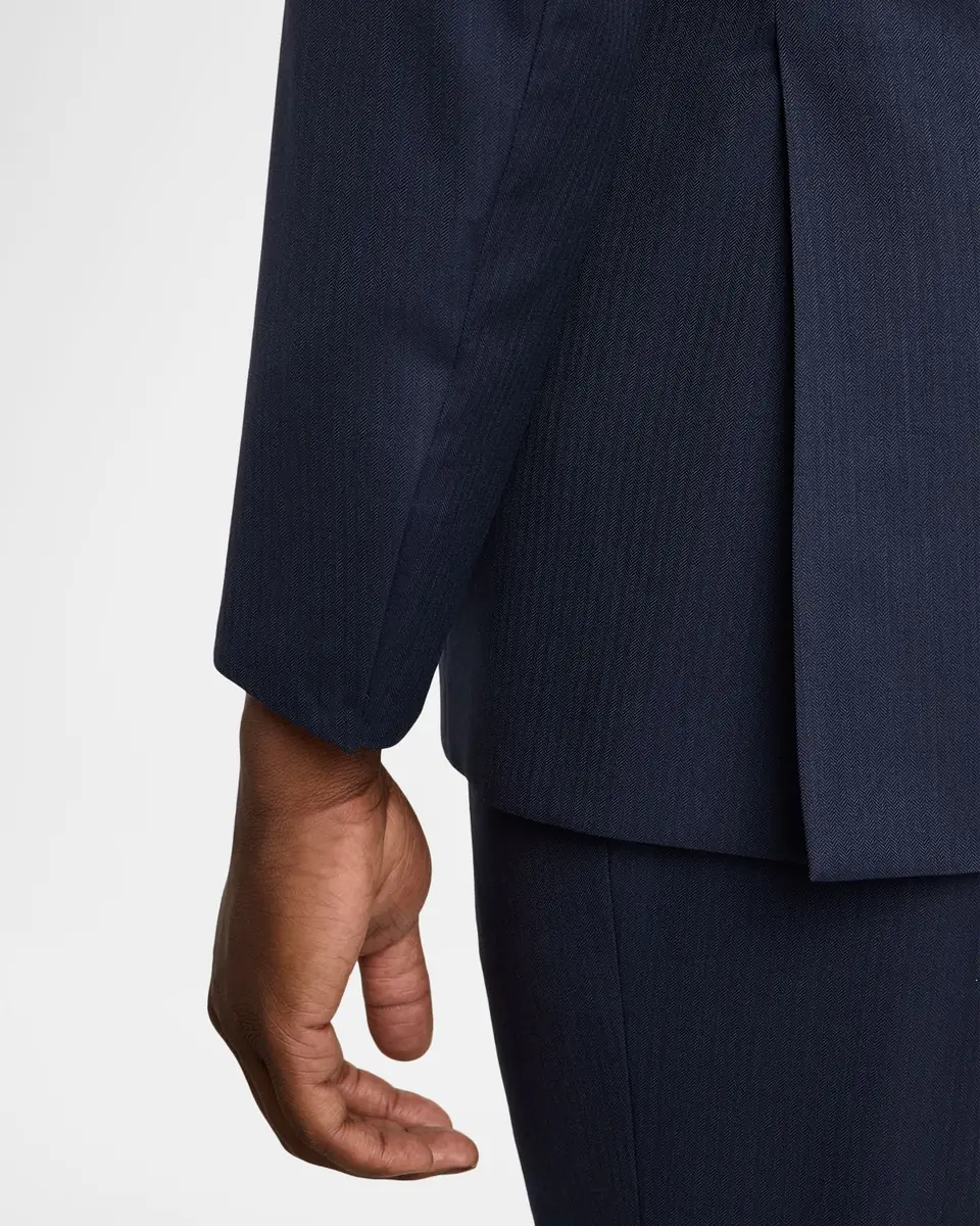 Brioni Men's Wool Micro-Herringbone Two-Piece Suit | Thumbnail 9 Brioni Men's Wool Micro-Herringbone Two-Piece Suit | Thumbnail 9