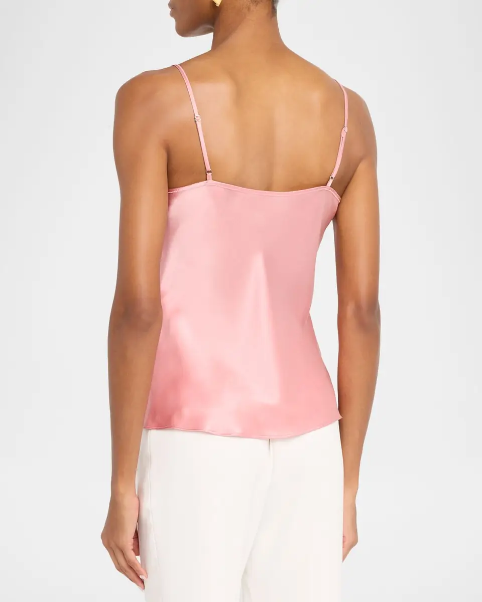 Veronica Beard Toby V-Neck Satin Top | Thumbnail 3