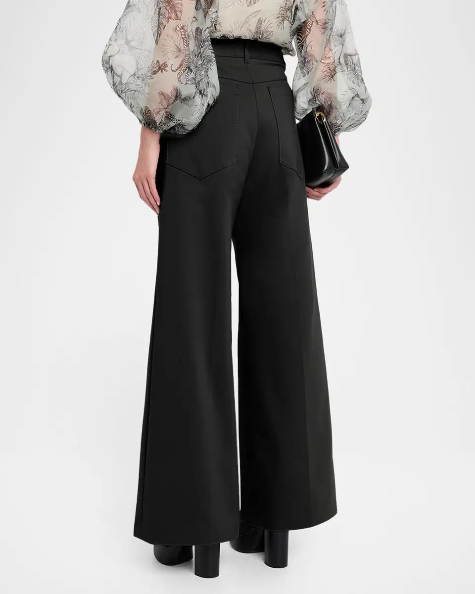 MAISON COMMON Cotton Stretch Crepe Wide-Leg Trousers | Thumbnail 3 MAISON COMMON Cotton Stretch Crepe Wide-Leg Trousers | Thumbnail 3