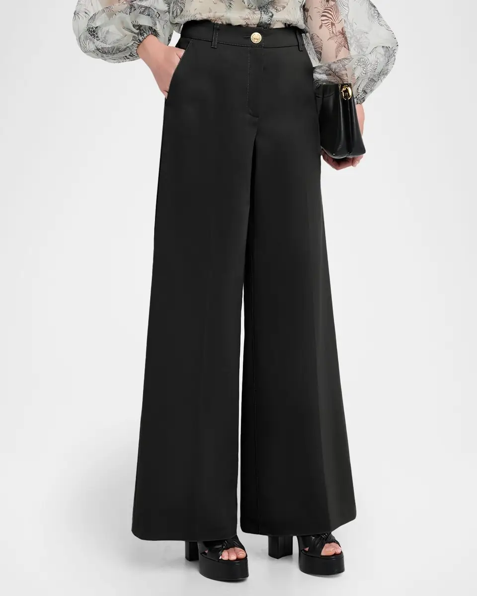 MAISON COMMON Cotton Stretch Crepe Wide-Leg Trousers | Thumbnail 4 MAISON COMMON Cotton Stretch Crepe Wide-Leg Trousers | Thumbnail 4