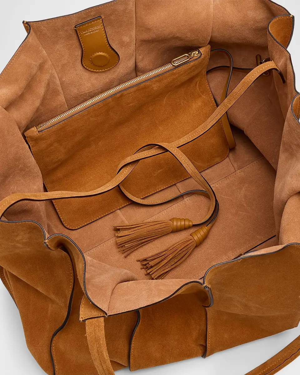 Ulla Johnson Adria Large Wavy Suede Tote Bag | Thumbnail 4 Ulla Johnson Adria Large Wavy Suede Tote Bag | Thumbnail 4