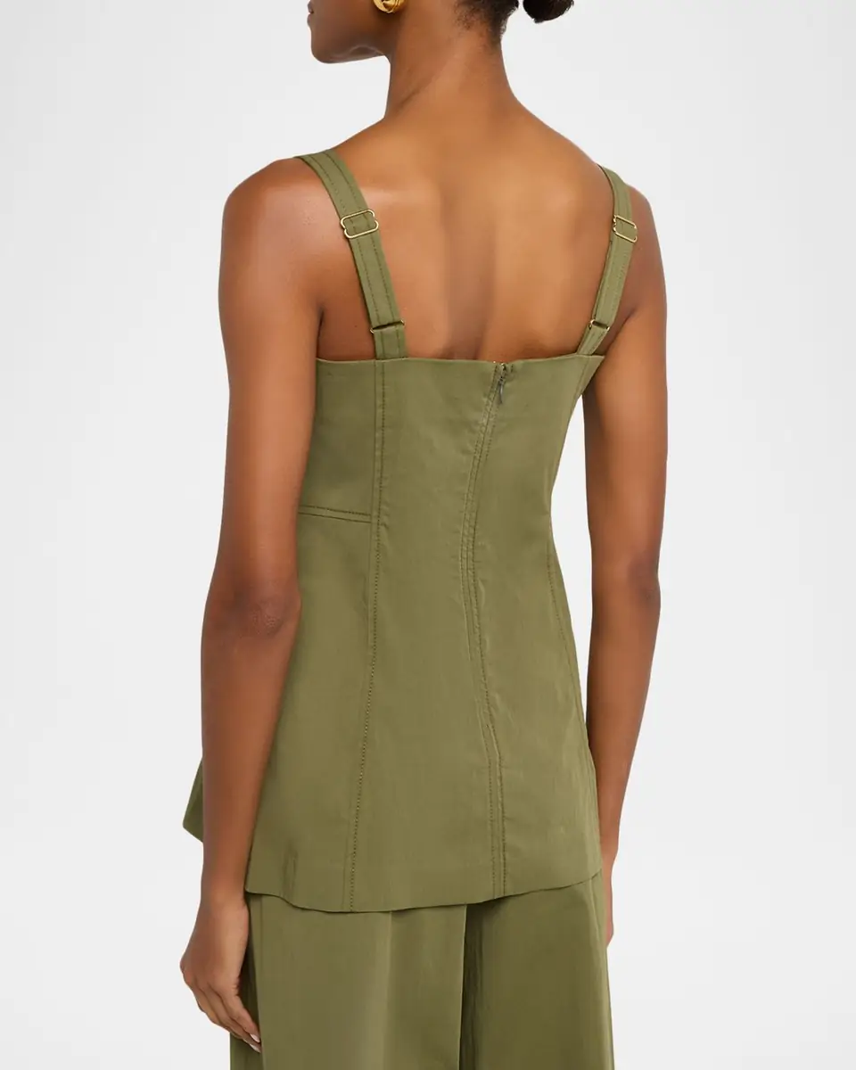 Veronica Beard Kariselle Sleeveless Square-Neck Top | Thumbnail 3 Veronica Beard Kariselle Sleeveless Square-Neck Top | Thumbnail 3