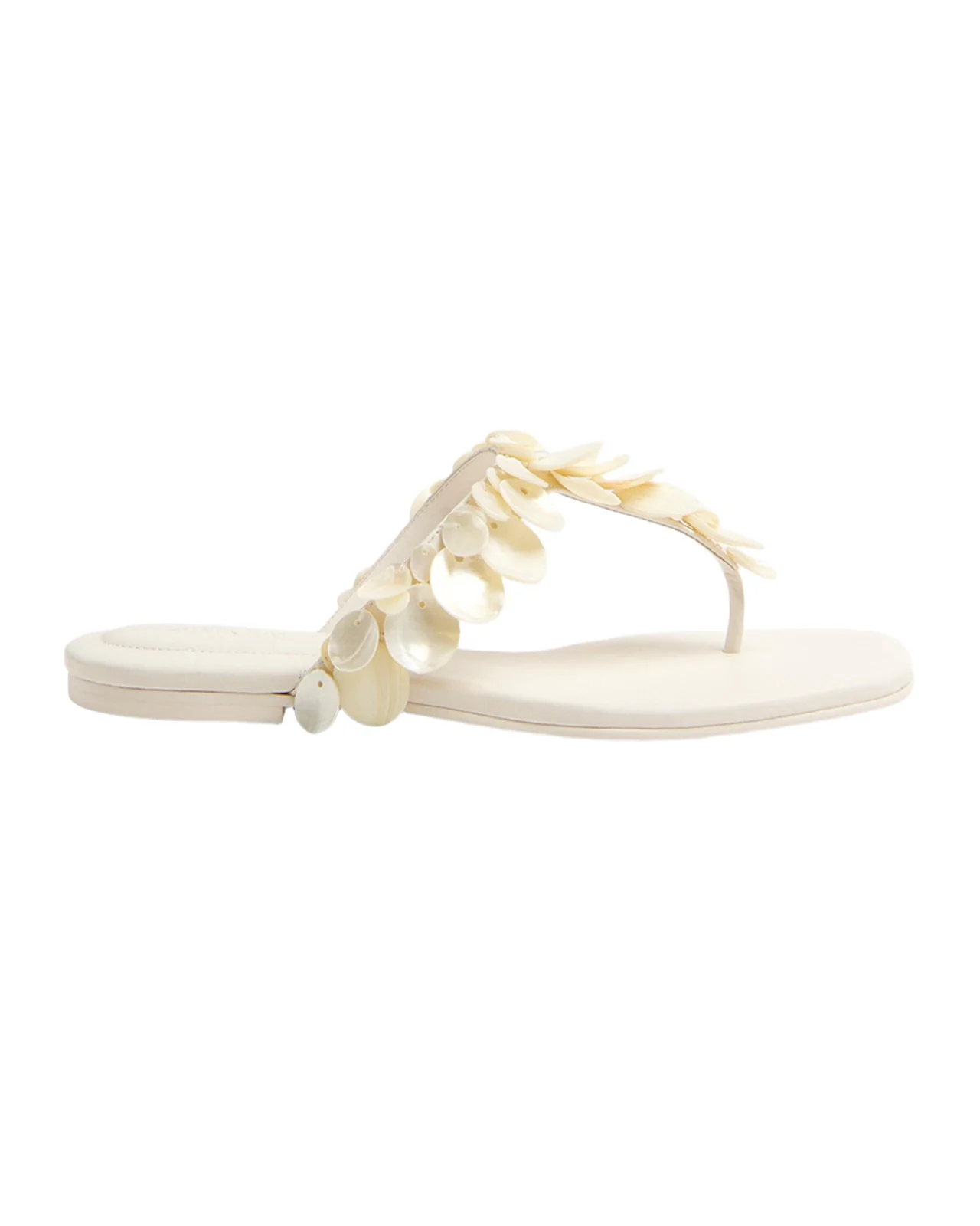 Simkhai Elin Shell Leather Thong Sandals