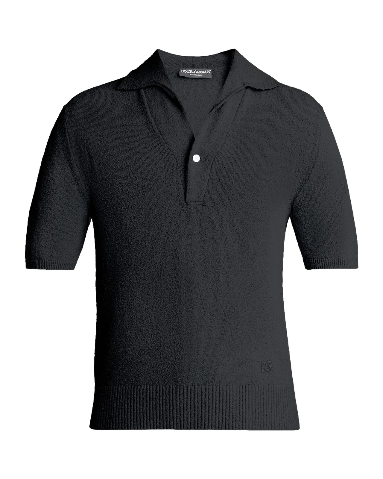 Men's Texture-Knit V-Neck Polo Shirt Men's Texture-Knit V-Neck Polo Shirt