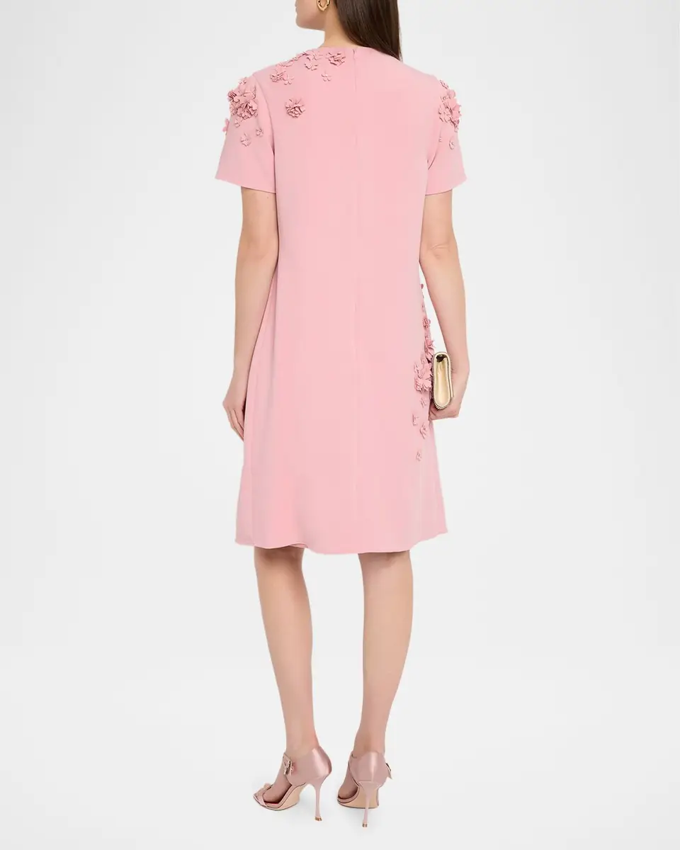 Rickie Freeman for Teri Jon Floral Applique Crepe Dress | Thumbnail 3 Rickie Freeman for Teri Jon Floral Applique Crepe Dress | Thumbnail 3
