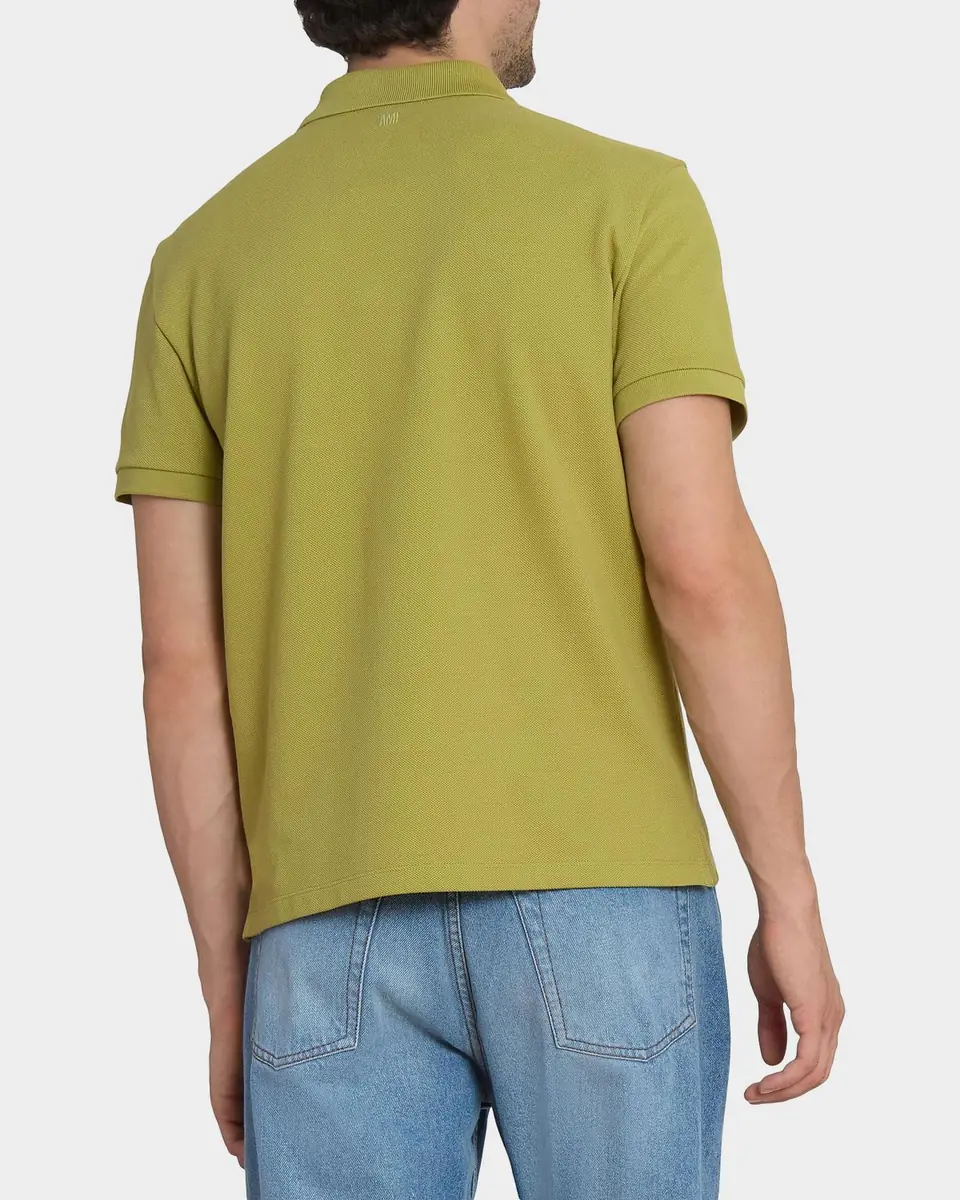 Ami Paris Men's Cotton Pique Ami De Coeur Polo Shirt | Thumbnail 3 Ami Paris Men's Cotton Pique Ami De Coeur Polo Shirt | Thumbnail 3