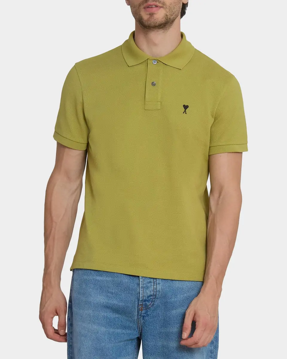 Ami Paris Men's Cotton Pique Ami De Coeur Polo Shirt | Thumbnail 4 Ami Paris Men's Cotton Pique Ami De Coeur Polo Shirt | Thumbnail 4
