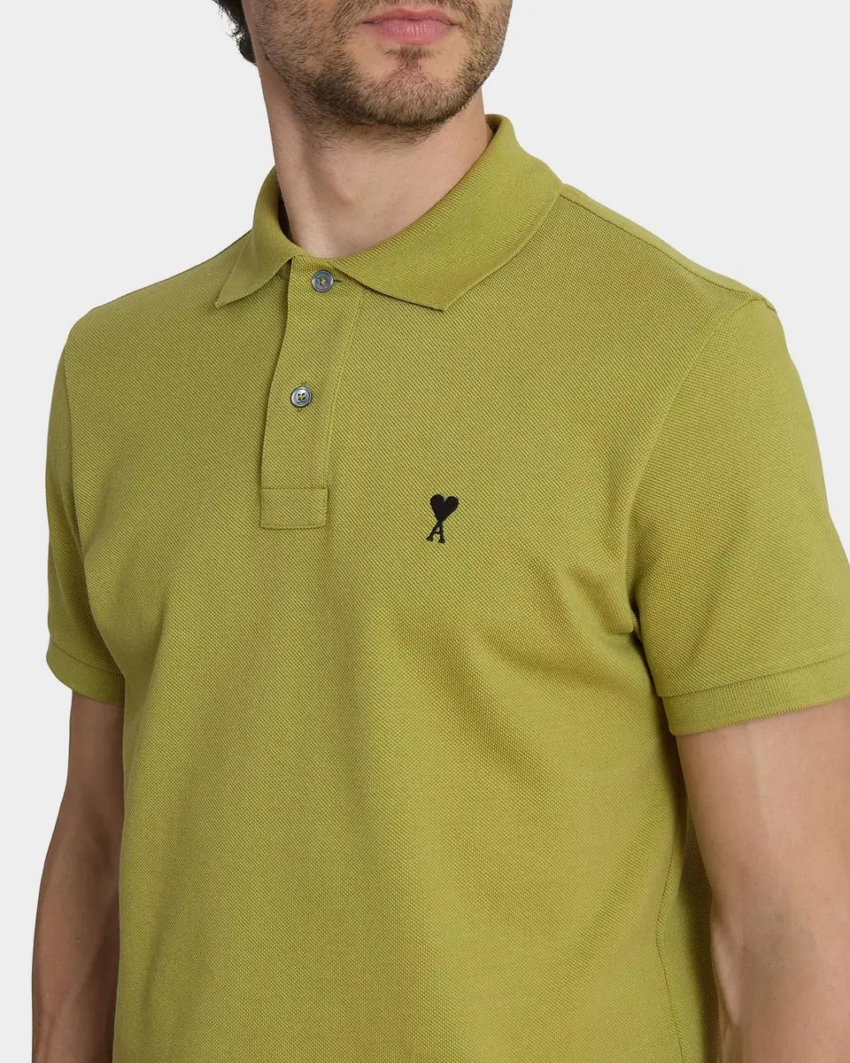 Ami Paris Men's Cotton Pique Ami De Coeur Polo Shirt | Thumbnail 5 Ami Paris Men's Cotton Pique Ami De Coeur Polo Shirt | Thumbnail 5