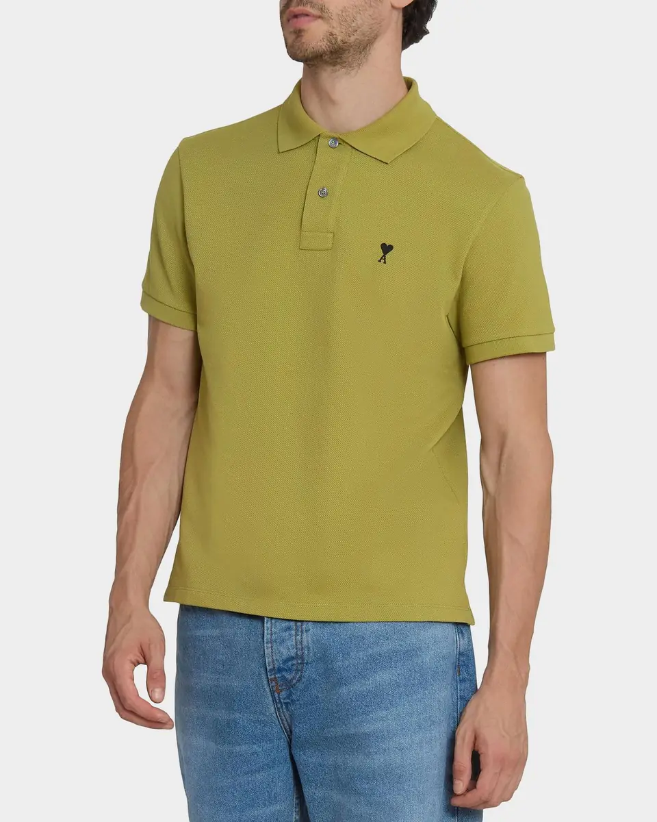 Ami Paris Men's Cotton Pique Ami De Coeur Polo Shirt | Thumbnail 6 Ami Paris Men's Cotton Pique Ami De Coeur Polo Shirt | Thumbnail 6