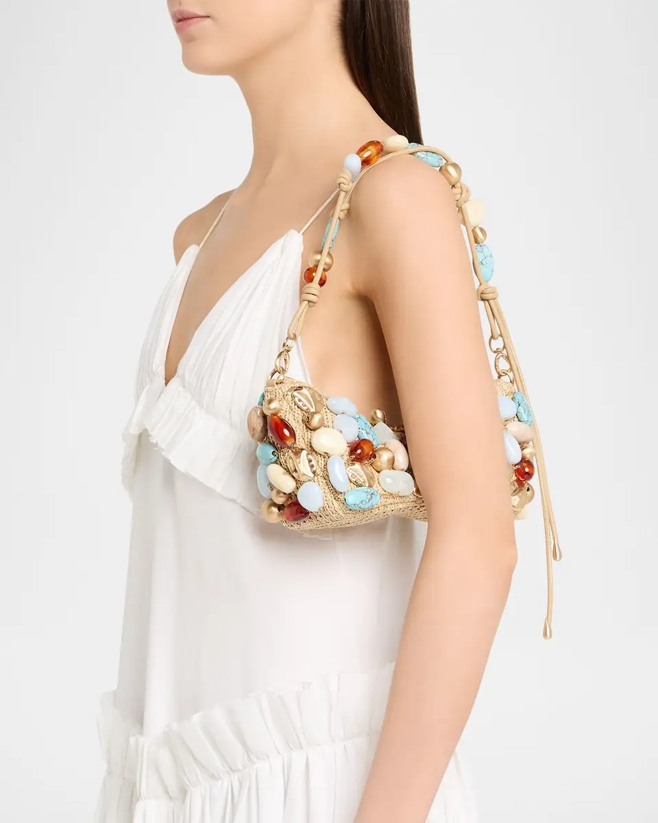 Cult Gaia Mercier Embellished Raffia Butterfly Shoulder Bag | Thumbnail 2 Cult Gaia Mercier Embellished Raffia Butterfly Shoulder Bag | Thumbnail 2