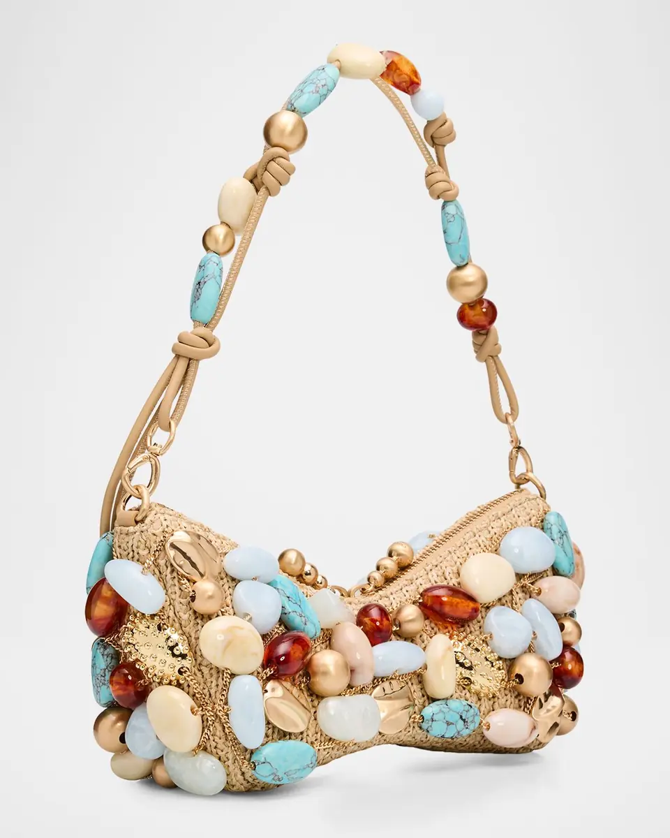 Cult Gaia Mercier Embellished Raffia Butterfly Shoulder Bag | Thumbnail 3 Cult Gaia Mercier Embellished Raffia Butterfly Shoulder Bag | Thumbnail 3