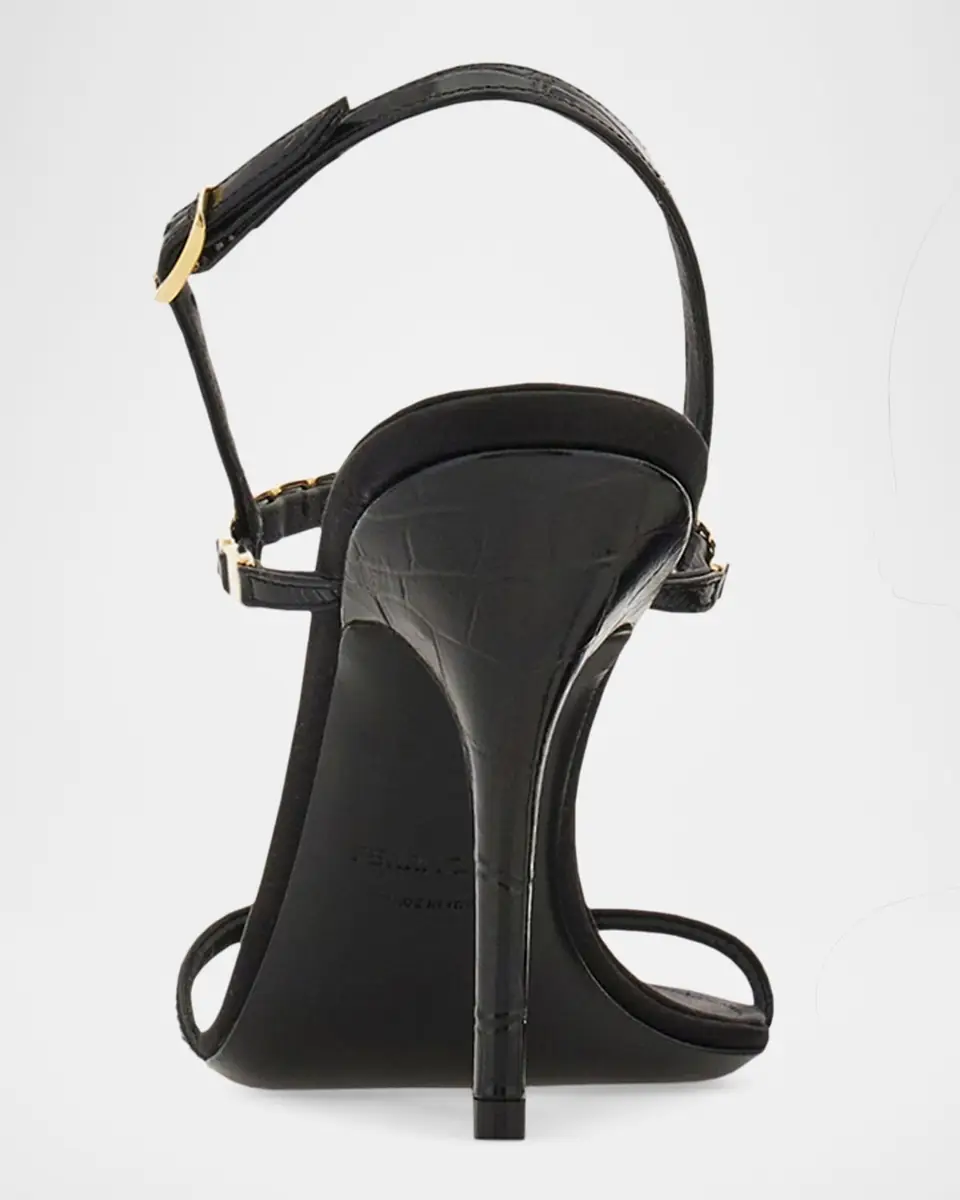 Ferragamo 95mm Estea Gancini Leather Sandals | Thumbnail 6