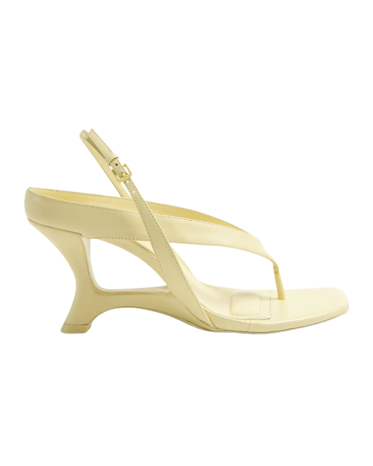 Darya Leather Wedge Thong Sandals