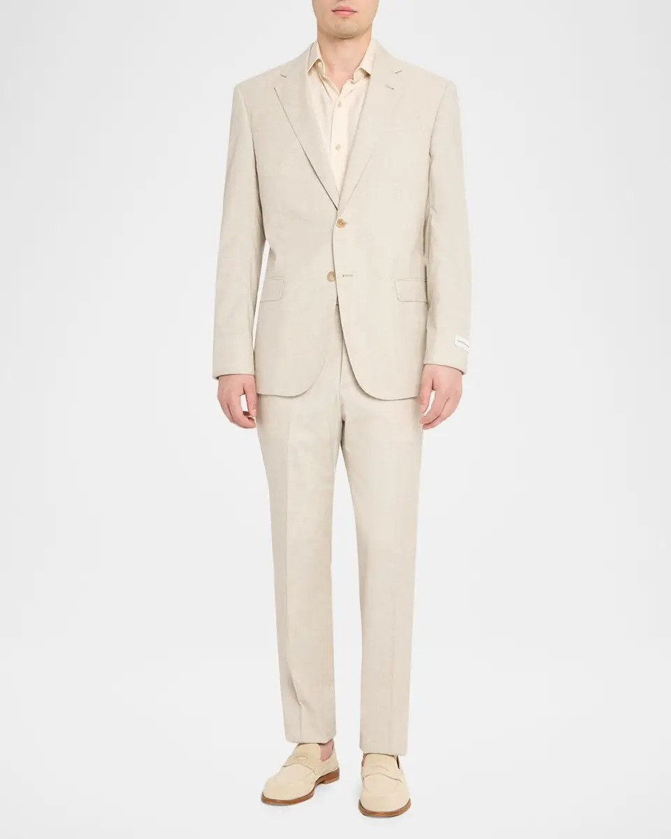 Emporio Armani Men's Wool, Cotton and Silk Sharkskin Two-Piece Suit | Thumbnail 2 Emporio Armani Men's Wool, Cotton and Silk Sharkskin Two-Piece Suit | Thumbnail 2