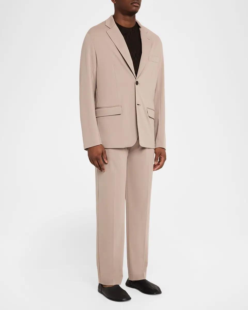 Emporio Armani Men's Micro-Jacquard Flat-Front Trousers | Thumbnail 2 Emporio Armani Men's Micro-Jacquard Flat-Front Trousers | Thumbnail 2