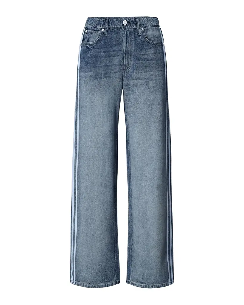 rag & bone rb Miramar Terry Wide-Leg Track Jeans