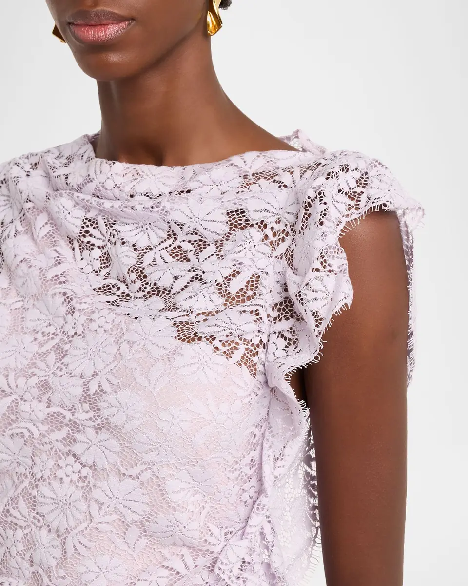 A.L.C. Astra Lace Ruffle Mini Dress | Thumbnail 5 A.L.C. Astra Lace Ruffle Mini Dress | Thumbnail 5