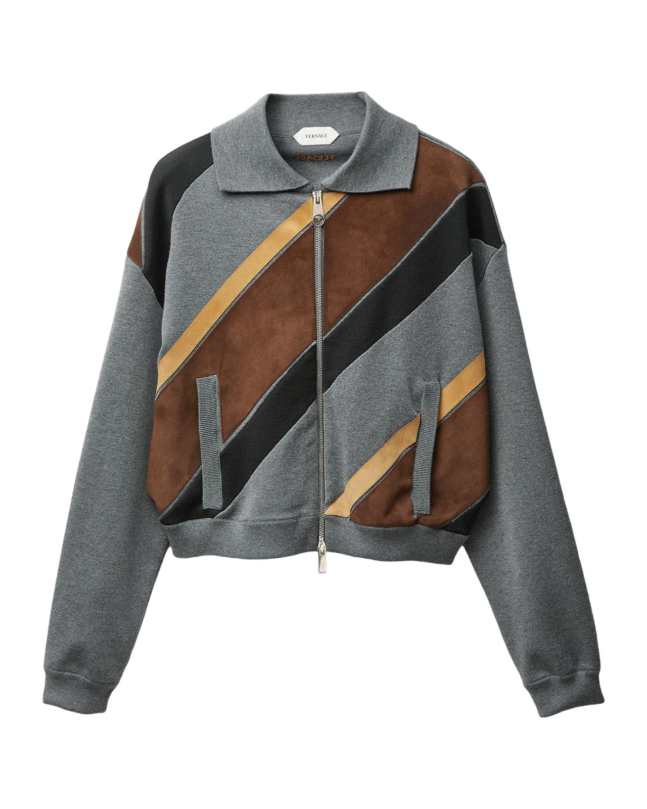 Versace Suede Patchwork Zip Jacket