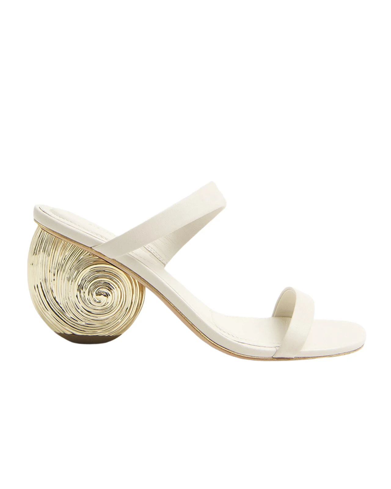 75mm Marion Leather Oyster Mule Sandals 75mm Marion Leather Oyster Mule Sandals