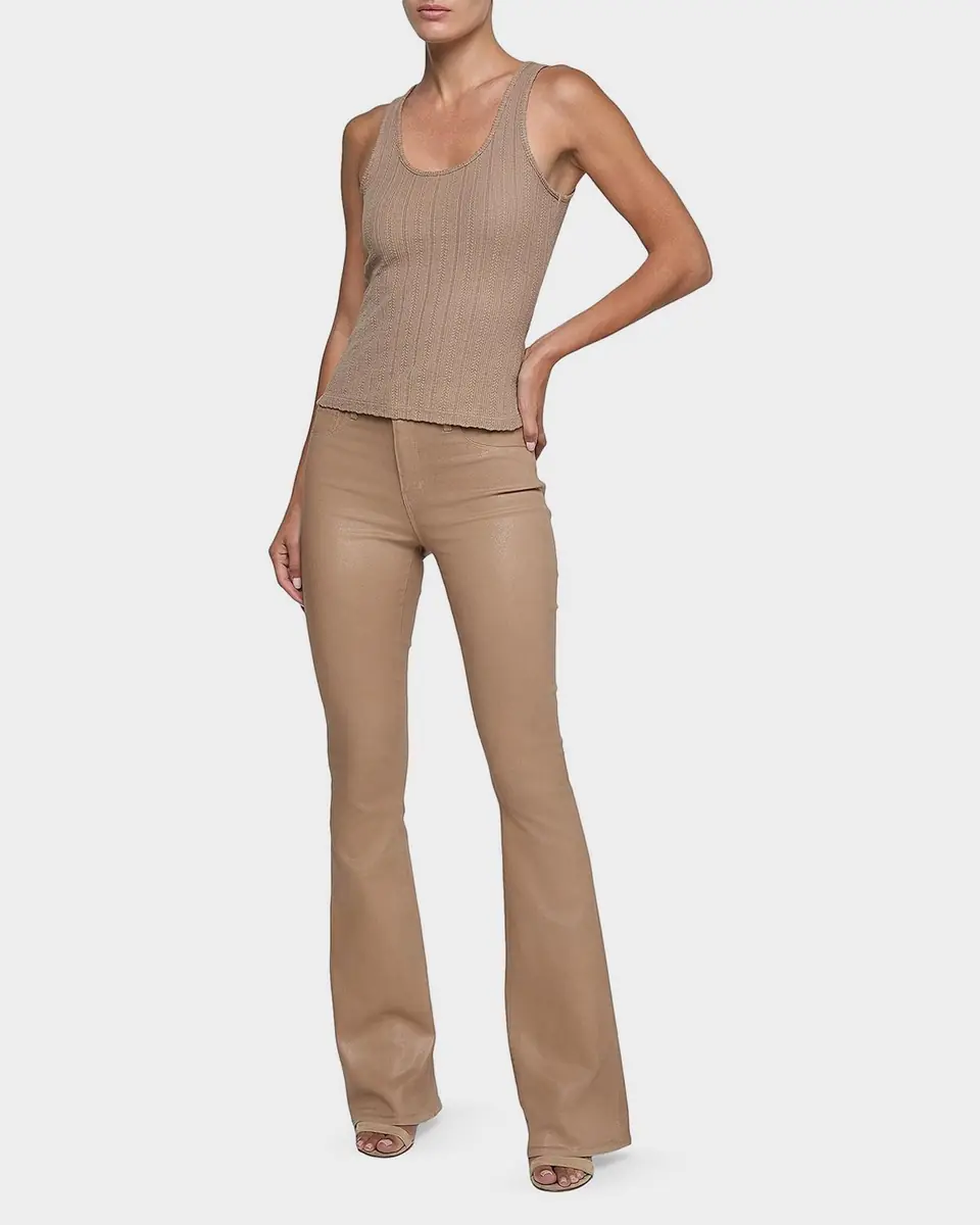 L'Agence Marty Ultra High-Rise Coated Flare Jeans | Thumbnail 2