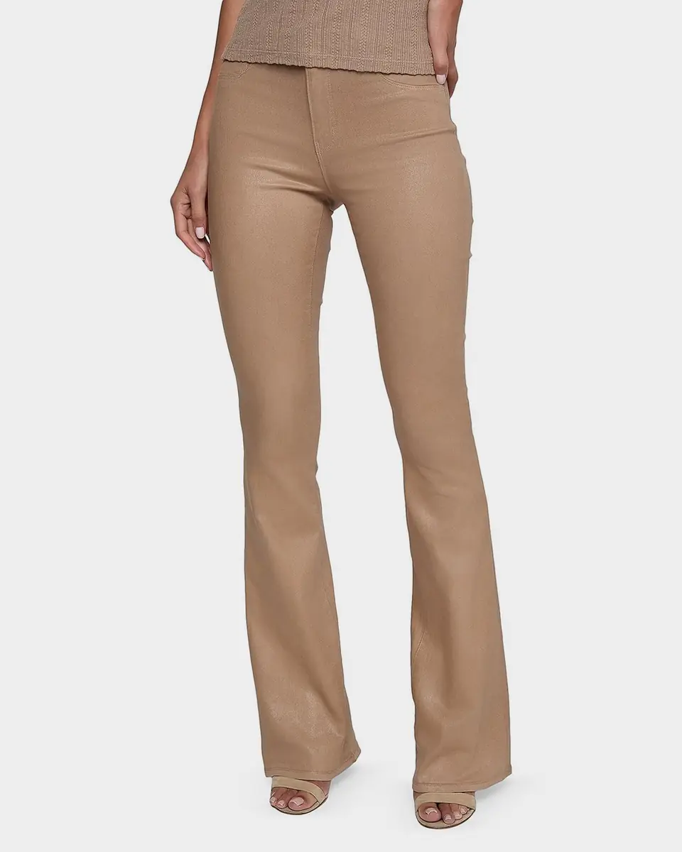 L'Agence Marty Ultra High-Rise Coated Flare Jeans | Thumbnail 4