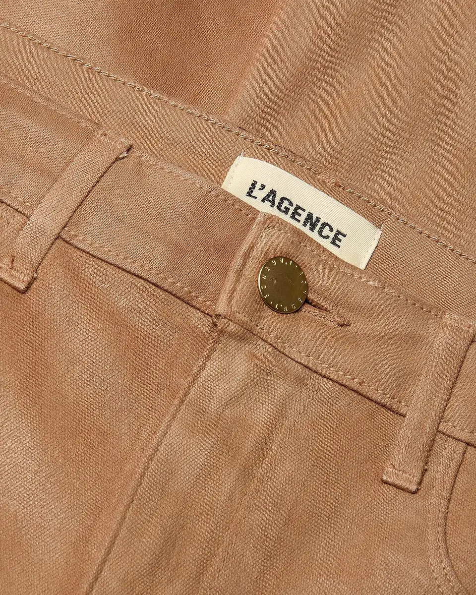 L'Agence Marty Ultra High-Rise Coated Flare Jeans | Thumbnail 5