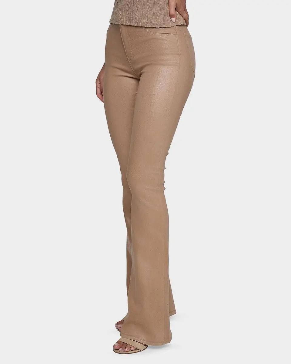L'Agence Marty Ultra High-Rise Coated Flare Jeans | Thumbnail 6