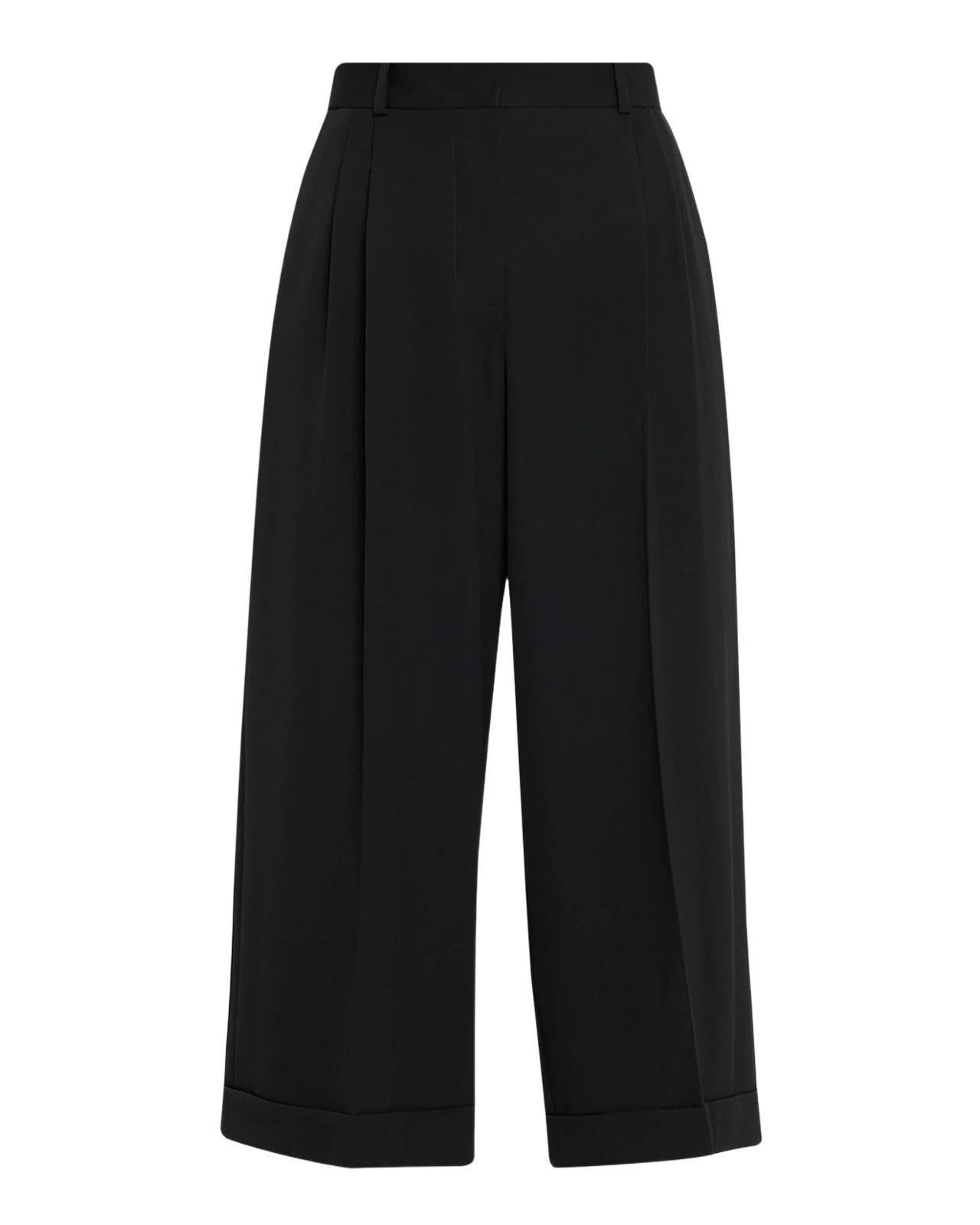 Lior Double-Pleated Wide-Leg Ankle Pants