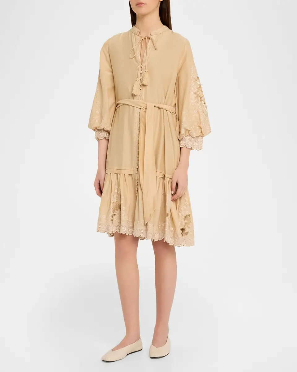 Kobi Halperin Erica Embroidered Flounce Dress | Thumbnail 4 Kobi Halperin Erica Embroidered Flounce Dress | Thumbnail 4