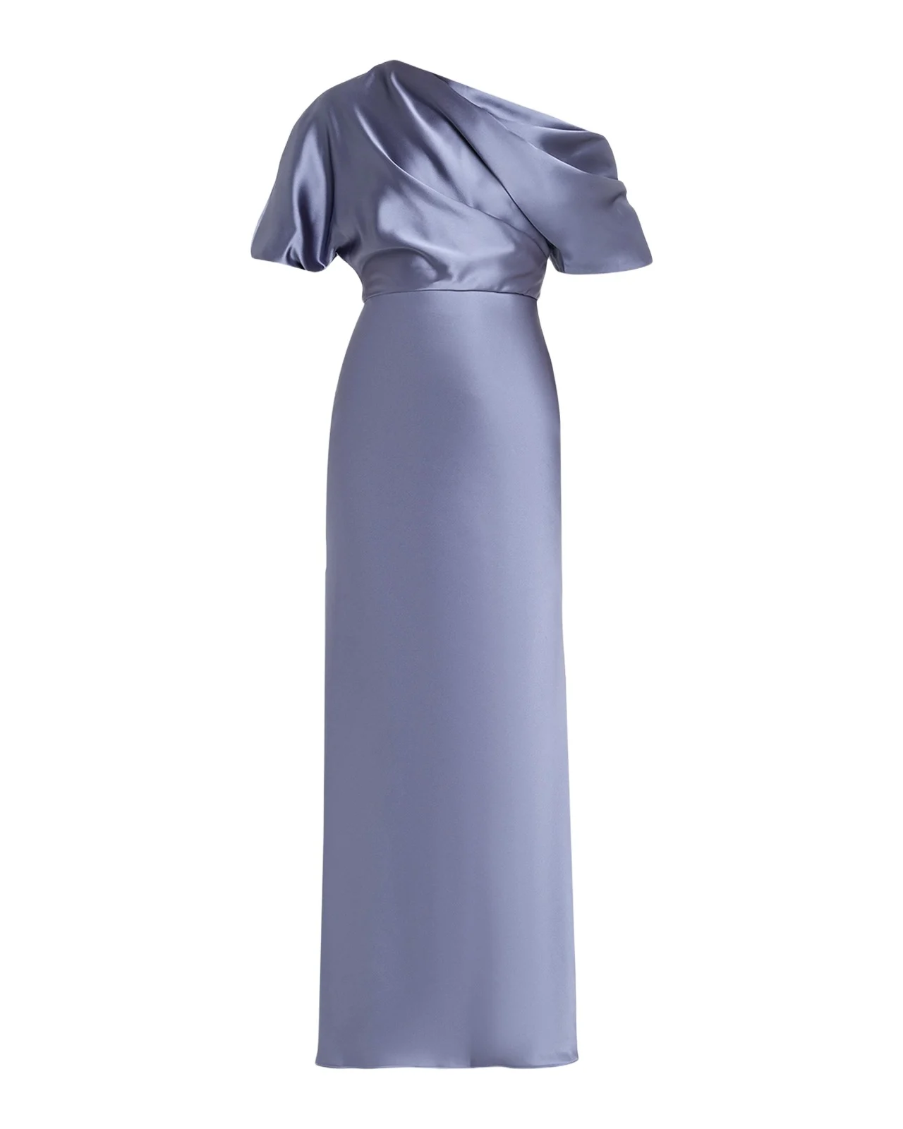 Draped Satin One-Shoulder Gown Draped Satin One-Shoulder Gown