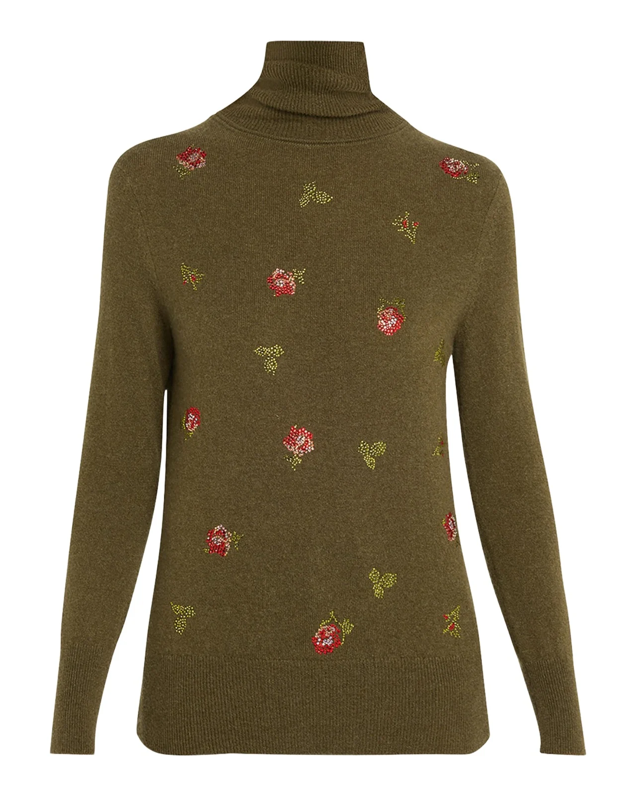 Florecita Embellished Cashmere Turtleneck Sweater Florecita Embellished Cashmere Turtleneck Sweater
