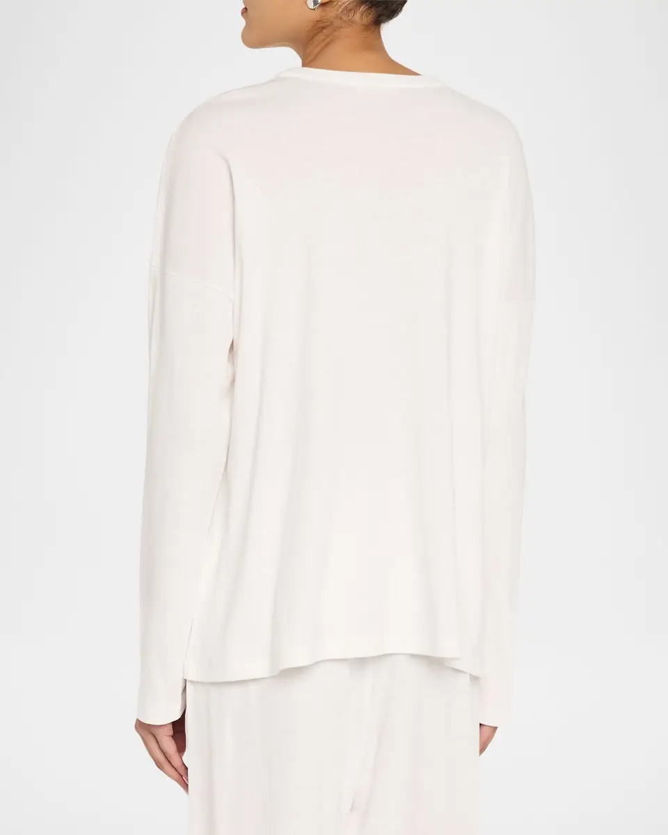 The Row Floris Cotton Long-Sleeve Top | Thumbnail 3 The Row Floris Cotton Long-Sleeve Top | Thumbnail 3