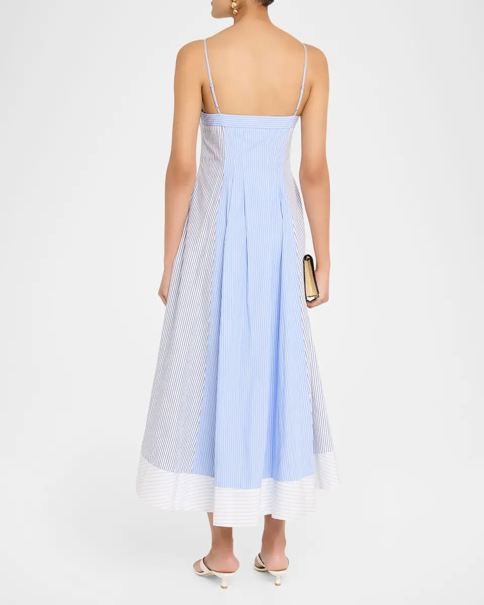 SIMKHAI Chamberlain Striped Cotton Midi Dress | Thumbnail 3 SIMKHAI Chamberlain Striped Cotton Midi Dress | Thumbnail 3