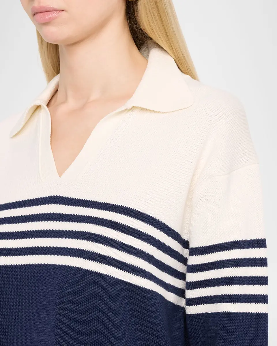 SIMKHAI Jules Stripe Polo Sweater | Thumbnail 5 SIMKHAI Jules Stripe Polo Sweater | Thumbnail 5