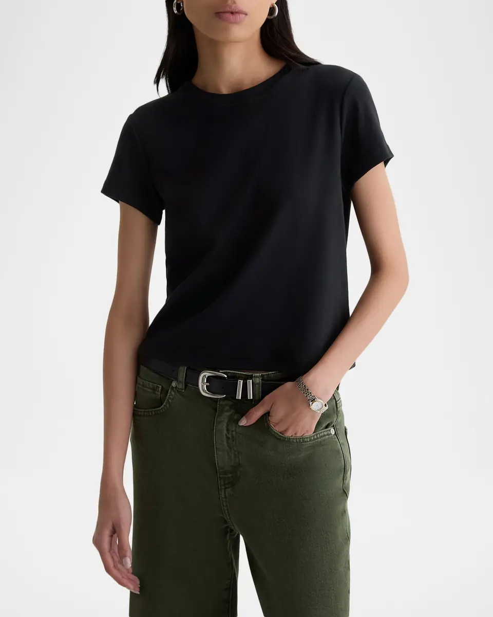 AG Jeans Sadie Crewneck Baby Rib Tee | Thumbnail 4 AG Jeans Sadie Crewneck Baby Rib Tee | Thumbnail 4