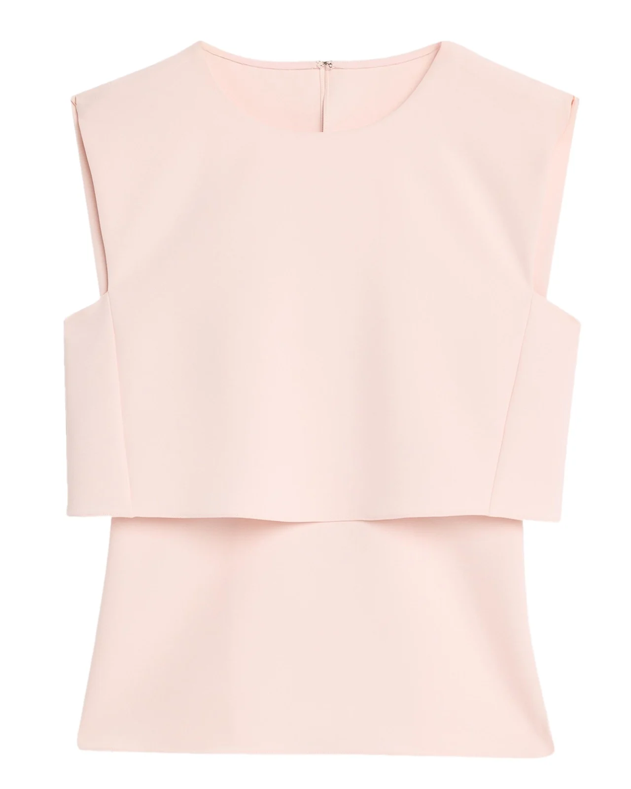 PRABAL GURUNG Fold Layered Crepe Sleeveless Top