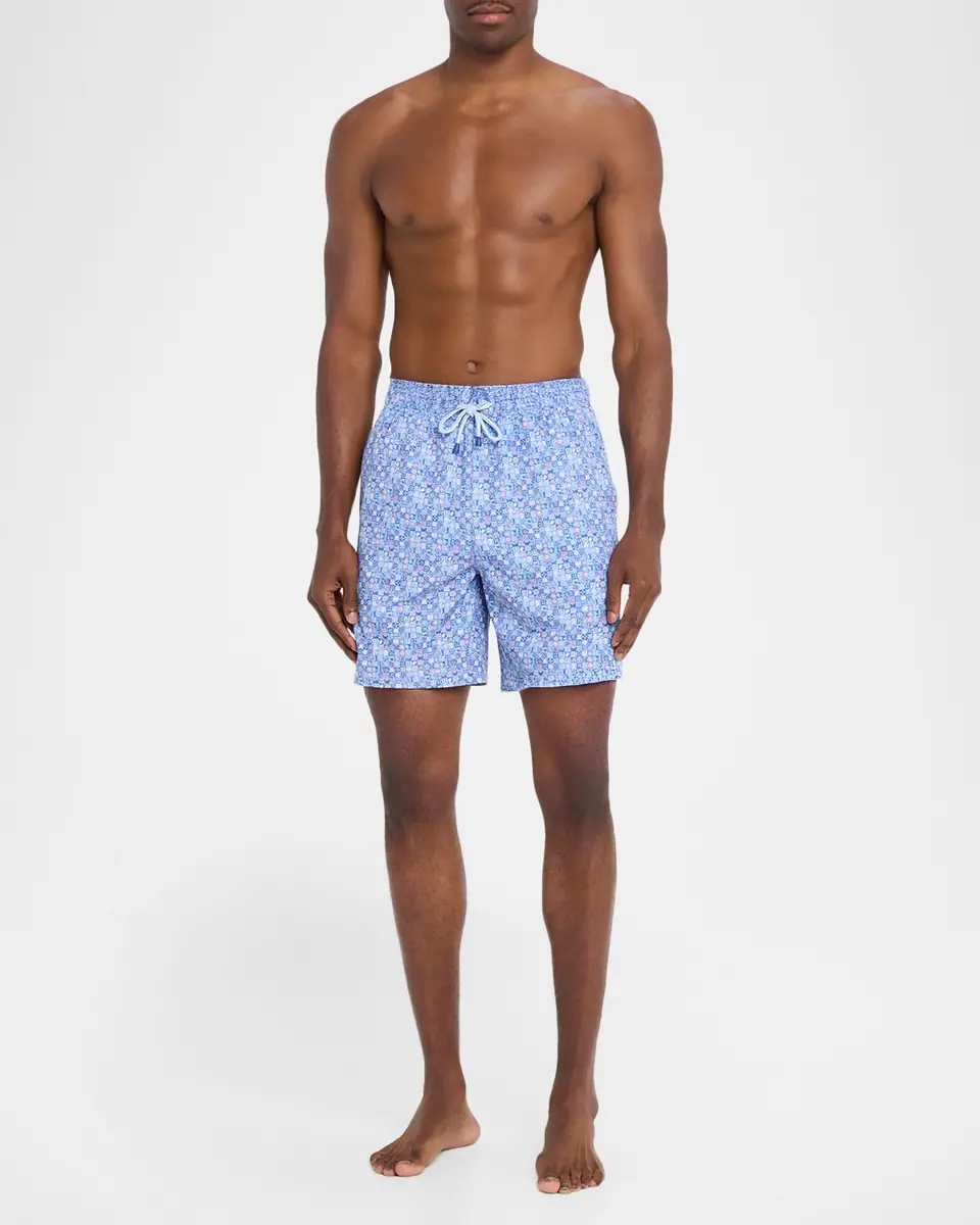 Peter Millar Men's Santorini Tiles Swim Trunks | Thumbnail 2 Peter Millar Men's Santorini Tiles Swim Trunks | Thumbnail 2