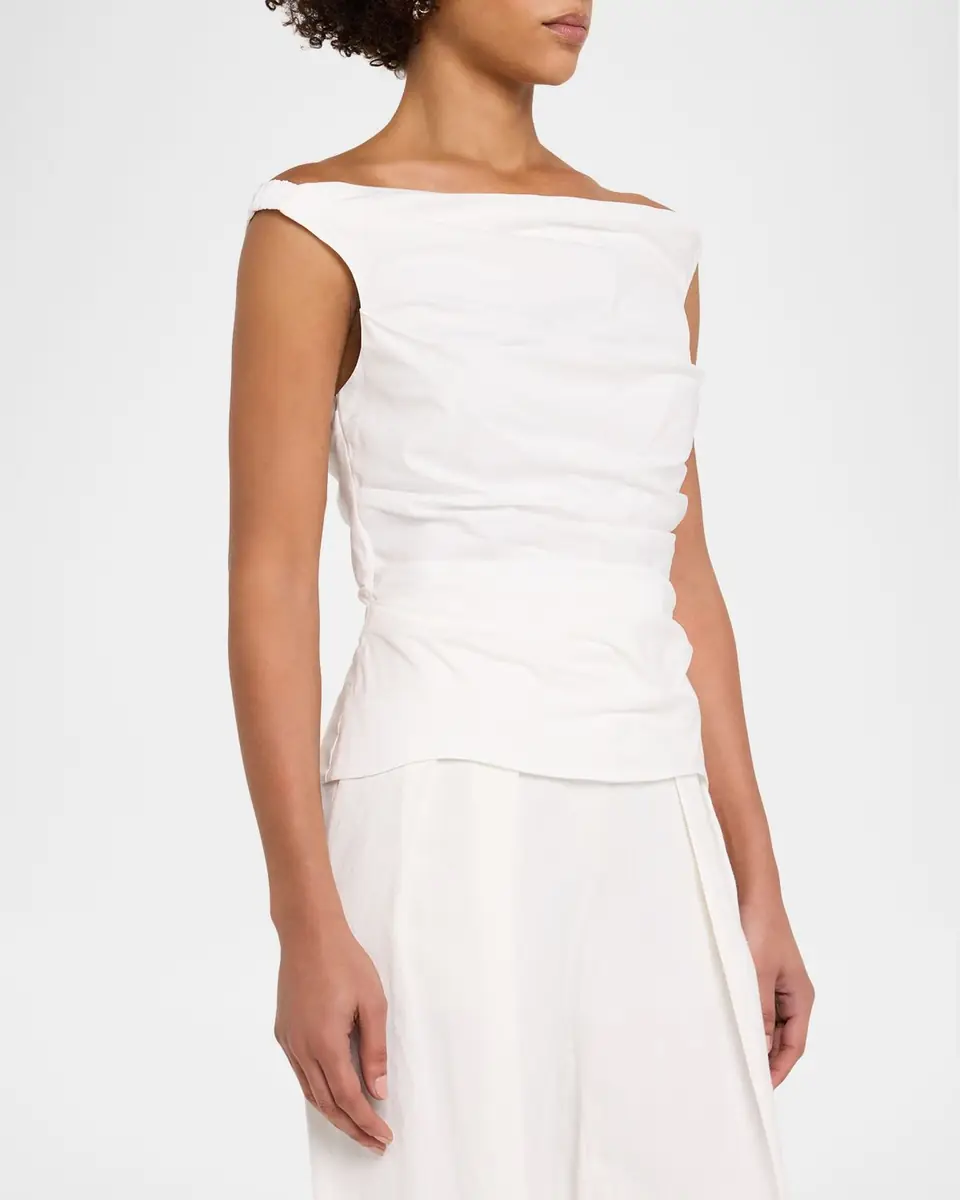 Simkhai Maisel Gathered Cotton Top | Thumbnail 4