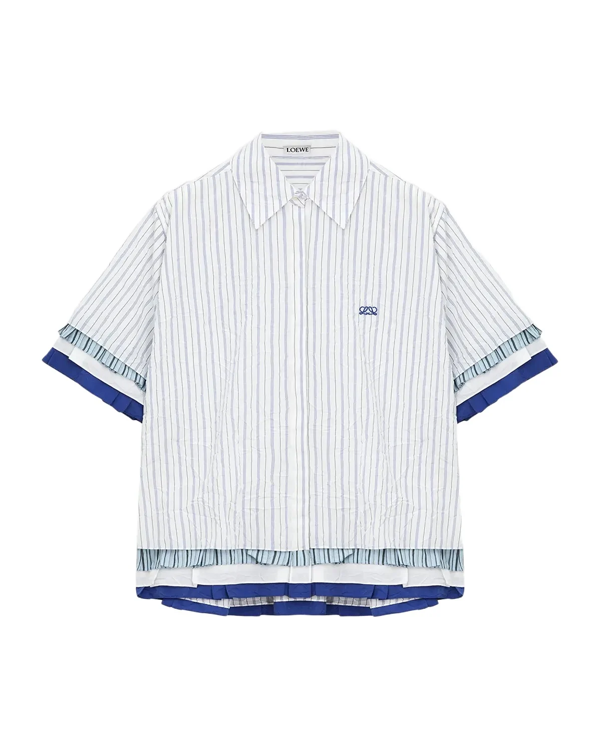 Short-Sleeve Layered Button-Down Shirt