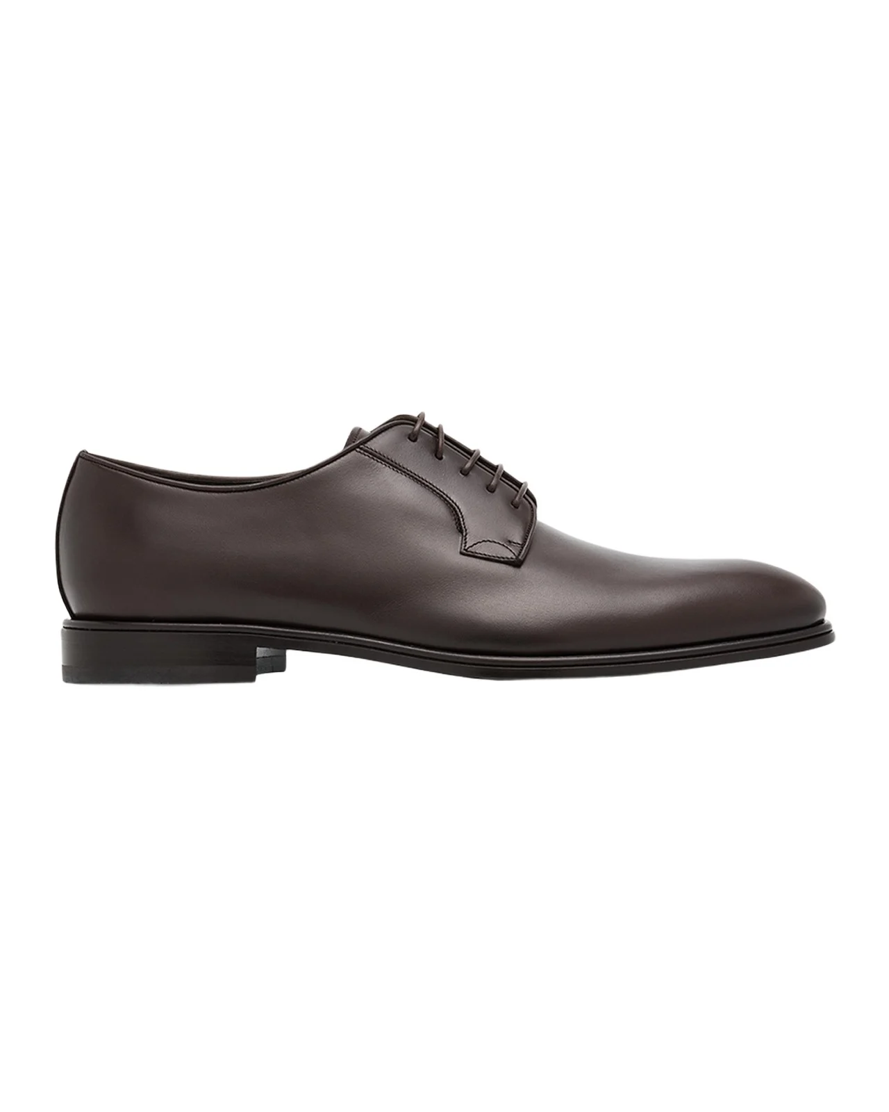 Men's Leather Almond-Toe Derby Shoes Men's Leather Almond-Toe Derby Shoes