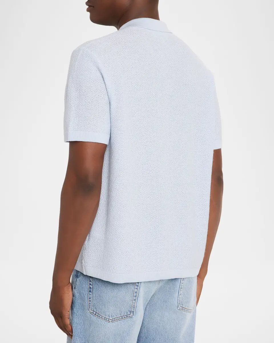 FRAME Men's Textured Short-Sleeve Shirt | Thumbnail 3 FRAME Men's Textured Short-Sleeve Shirt | Thumbnail 3