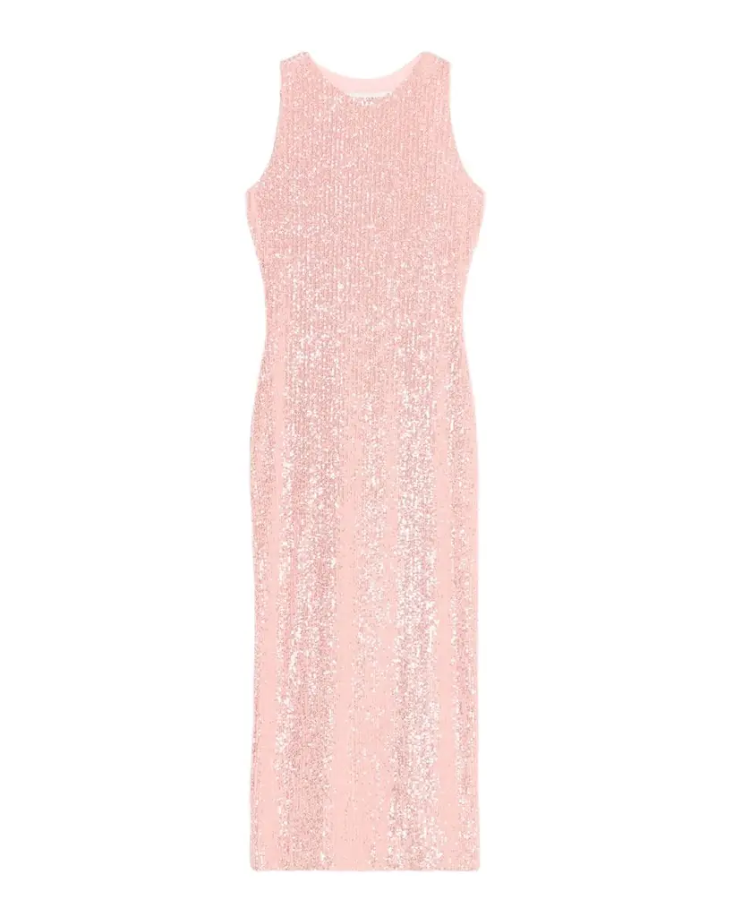 Prabal Gurung Sequined Halter Midi Tube Dress | Image 1 Prabal Gurung Sequined Halter Midi Tube Dress | Image 1